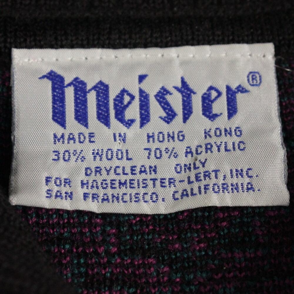 Vintage 80s Meister Ski Sweater Womens M Wool Blend 1/4 Zip Apres Ski Alpine - Picture 3 of 13